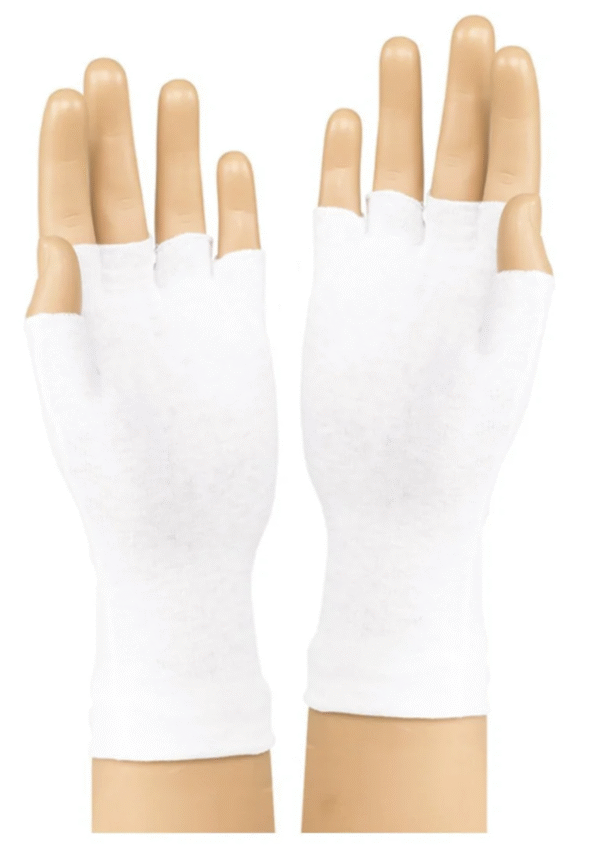 StylePlus Fingerless Long Wrist Cotton Gloves - Image 2