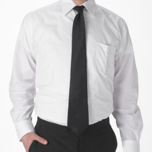 Men's White Broadcloth Dress Shirt