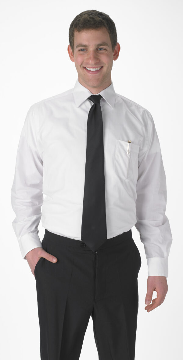 Men's White Broadcloth Dress Shirt